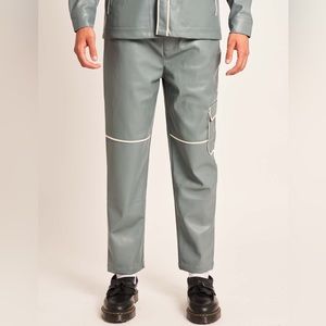 Native Youth Blue Faux Leather Cargo W32